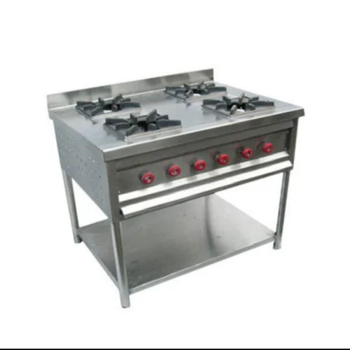SS Four Burner Cooking Range